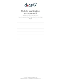 Mobile Application Development