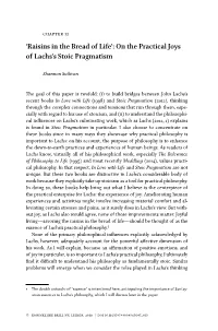 On the Practical Joys of Lachs's Stoic Pragmatism