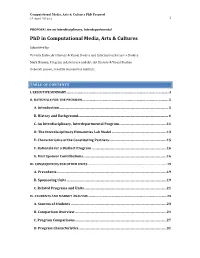 Phd in Computational Media, Arts & Cultures
