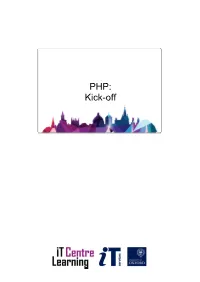 PHP: Kick-Off