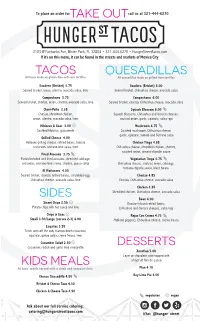 Take out Menu Second Draft