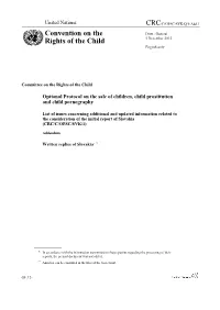 United Nations CRC/C/OPSC/SVK/Q/1/Add.1