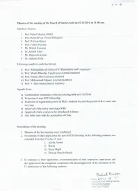 Cbce, Sec and Aec Courses Offered to Ma Students Under Cbcs Scheme