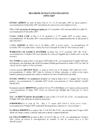 Delibere Di Raccomandazione 2007