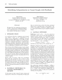 Identifying Independencies in Causal Graphs with Feedback P Aj