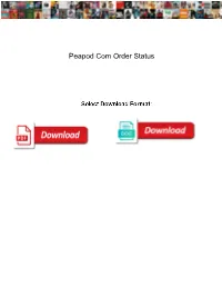 Peapod Com Order Status