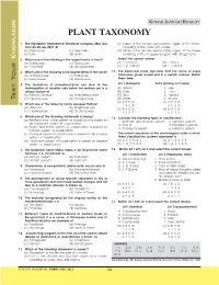 Plant Taxonomy