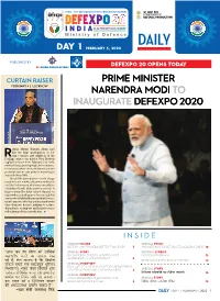 Prime Minister Narendra Modi to Inauguratedefexpo 2020