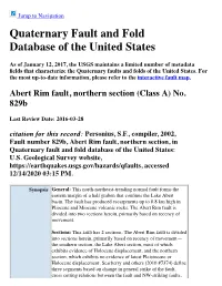 Quaternary Fault and Fold Database of the United States