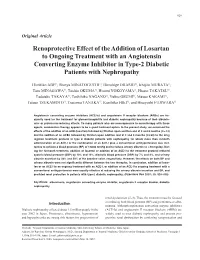 Renoprotective Effect of the Addition of Losartan to Ongoing Treatment with an Angiotensin Converting Enzyme Inhibitor in Type-2 Diabetic Patients with Nephropathy