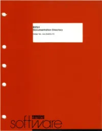 RSTS/E Ocumentation Directory