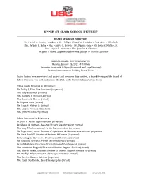 School Board Minutes