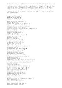 This File Contains a Complete Alphabetical Index of Song Titles
