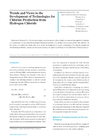 Trends and Views in the Development of Technologies for Chlorine Production from Hydrogen Chloride