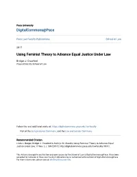 Using Feminist Theory to Advance Equal Justice Under Law