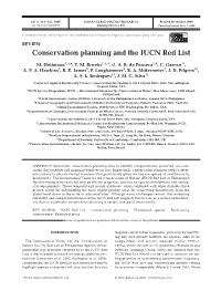 Conservation Planning and the IUCN Red List
