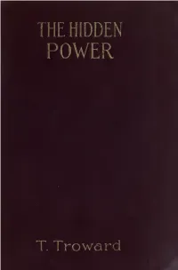 The Hidden Power, and Other Papers on Mental Science