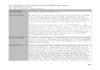 View Preliminary Assessment Report Appendix D Assessment Summary