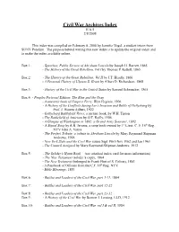 Civil War Archives Index II A.5 2/8/2008
