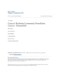 Concert & Recital Programs Concert & Recital Programs