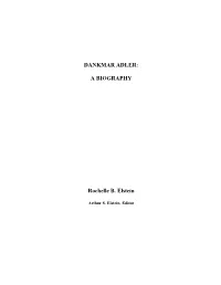 Dankmar Adler: a Biography Rochelle B. Elstein Chapter 2