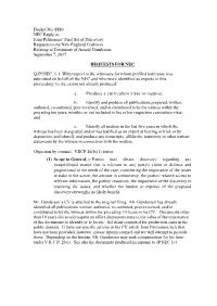Docket No. 8880 NEC Reply To: Joint Petitioners' First Set of Discovery