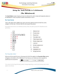 Using the Tools Palette in Collaborate (The Whiteboard)