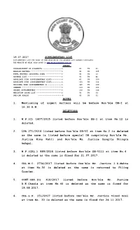 1607/2015 Listed Before Hon'ble DB-I at Item No.12 Is Deleted