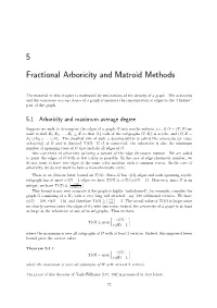 5 Fractional Arboricity and Matroid Methods