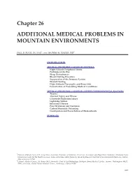 Additional Medical Problems in Mountain Environments