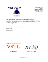 (D-Suite) Version 5.5-C Voting System