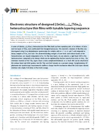 Electronic Structure of Designed [(Snse)1+D ]M [Tise2]
