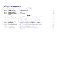 Rassegna Del 08/01/2019