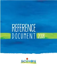 Reference Document 2018 Table of Contents