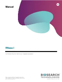 Rnase I Manual
