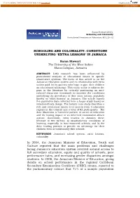 Schooling and Coloniality Conditions Underlying 'Extra Lessons'