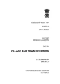 Village and Town Directory, Barddhaman, Part XIII-A, Series-26