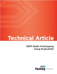 3GPP Radio Prototyping Using Radio420x