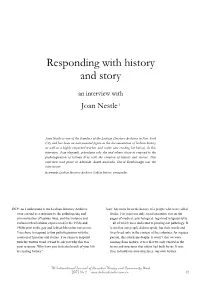An Interview with Joan Nestle