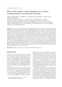 Effect of Fire Regime on Plant Abundance in a Tropical Eucalypt