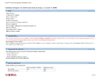 Installation and Upgrade General Checklist Report