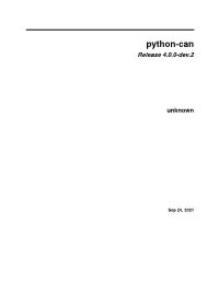 Python-Can Release 4.0.0-Dev.2