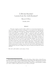 A Bitcoin Standard: Lessons from the Gold Standard∗