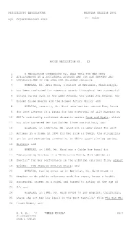 MISSISSIPPI LEGISLATURE REGULAR SESSION 2001 By: Representative Ford HOUSE RESOLUTION NO. 12 a RESOLUTION COMMENDING
