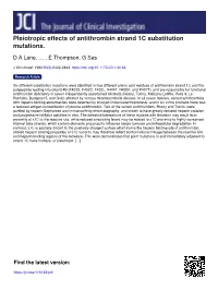 Pleiotropic Effects of Antithrombin Strand 1C Substitution Mutations