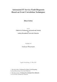 Automated IT Service Fault Diagnosis Based on Event Correlation Techniques