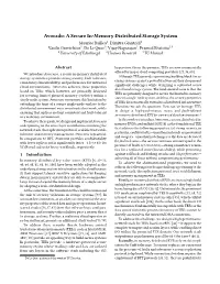 Avocado: a Secure In-Memory Distributed Storage System