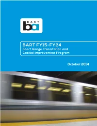 BART FY15-FY24 Short Range Transit Plan and Capital Improvement Program