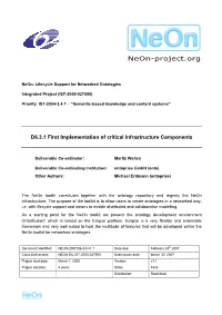 D6.3.1 First Implementation of Critical Infrastructure Components