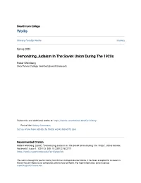 Demonizing Judaism in the Soviet Union During the 1920S